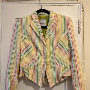 Walter Jacket. Size 8. Sherbet Multi-Stripe.